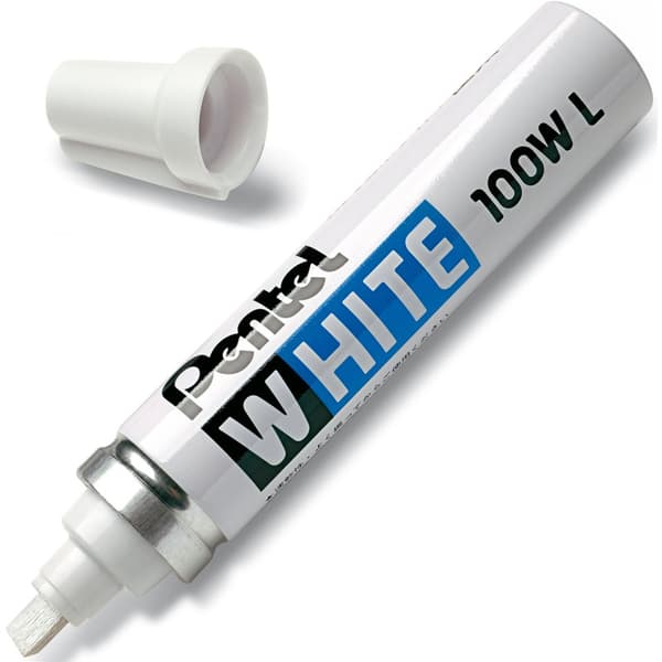 OLJEMARKÖR PENTEL VIT 100W L