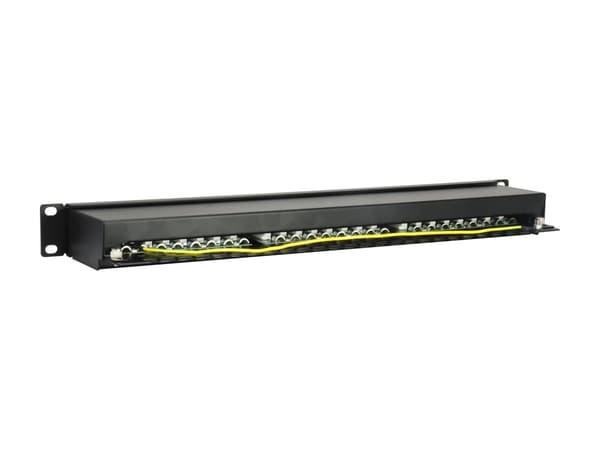 Equip 24-port Cat.5e skärmad patchpanel, svart