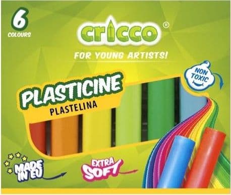 Plastilin 6 farver CRICCO