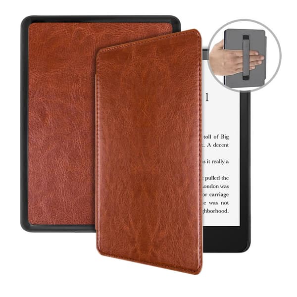 Strado Tabletfodral med rem för Kindle Paperwhite 5 (brun) universal