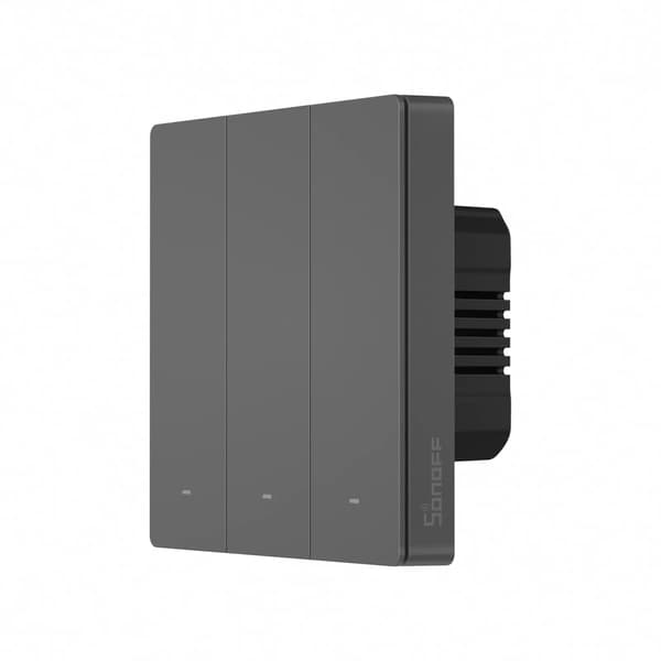 Sonoff Smart 3-kanals WiFi vægkontakt sort (M5-3C-86)
