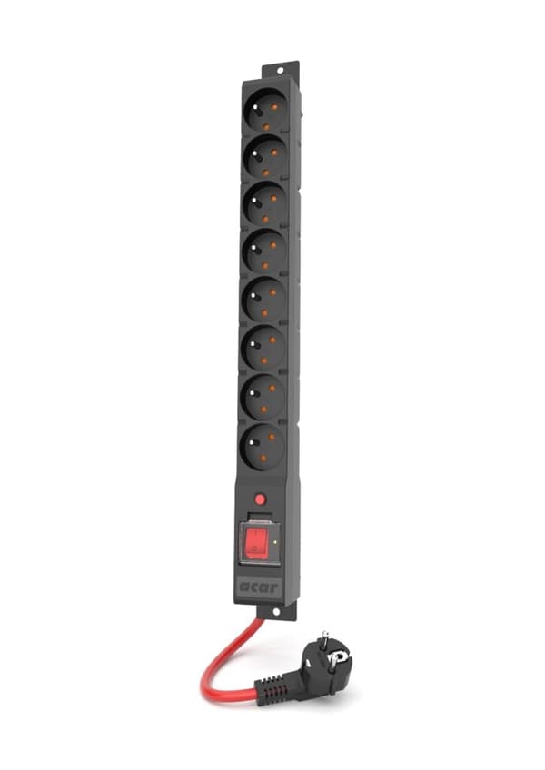 Arrange. zas. - protect. acar R8 POWER 16A, sort 1.5m W2450
