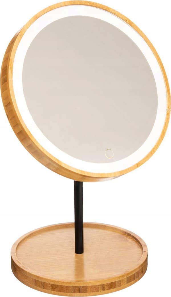 5five Kosmeettinen peili LED-kosmeettinen peili, pyöreä, bambu