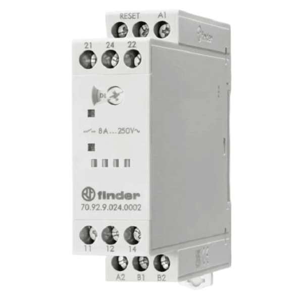 Termistorbeskyttelse PTC Termistor Transmitter 6 Funktioner, Nulstil, 2 Felt, 24 VDC 70.92.0.024.0002
