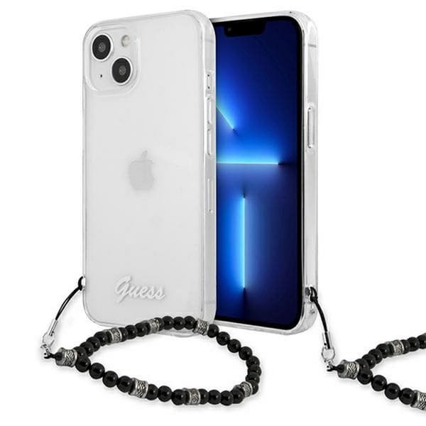 Guess GUHCP13SKPSBK iPhone 13 mini 5.4\" Gennemsigtig Hardcase Sort Perle