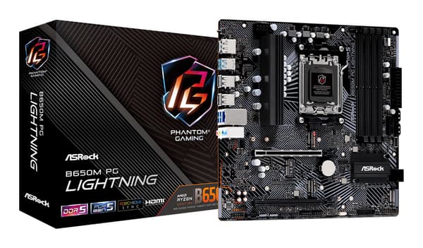ASRock B650M PG Lightning - bundkort - micro ATX - Socket AM5 - AMD B650