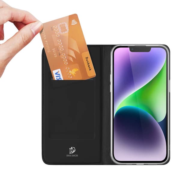 Dux Ducis Skin Pro Wallet Case til iPhone 15 Plus – Sort