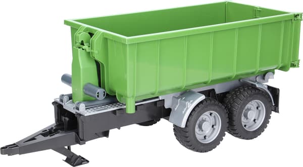 Släpvagn med container för traktorer - grön