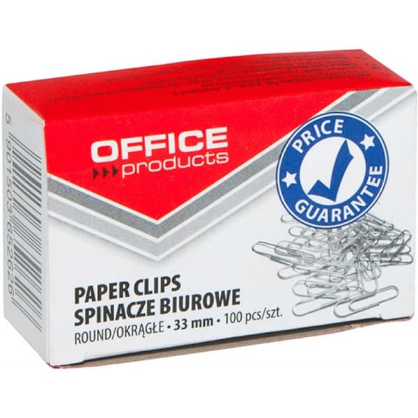 Office Products Gemensamma gem OFFICE PRODUCTS, 33mm, 100st, silver