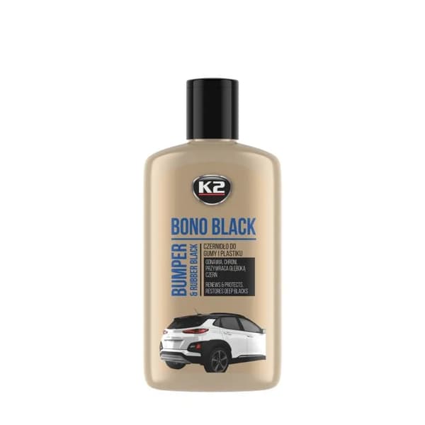 K2 BONO BLACK 250ml - sort sort til fornyelse af gummi og plast