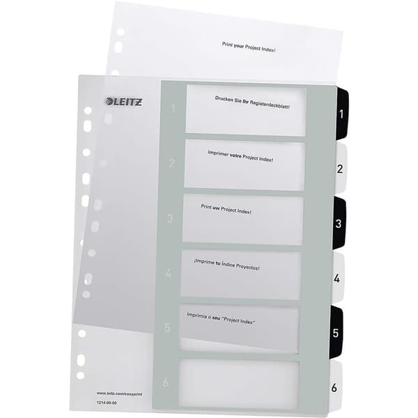 PP-omslag Leitz Wow A4 Maxi A4 1-6 (til print) hvid-sort