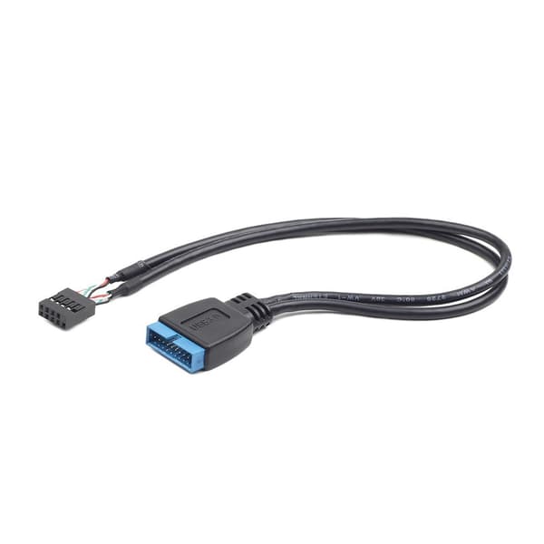 SOVITIN/TAKAISINLATAUSLAITE USB-PINNILIITIN USB 3.0 19PIN->USB 2.0 9Pin 30cm