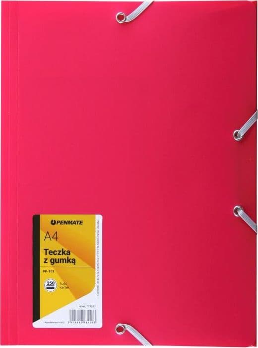 Mappe med elastik A4 PP-101 pink PENMATE