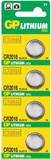 1x4 GP CR2016 Lithiumcelle