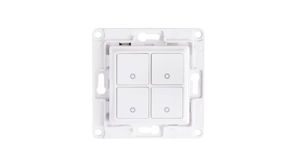 Shelly Home Shelly Tilbehør \"Wall Switch 4\" Vægafbryder 4-dobbelt Hvid