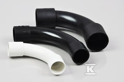 ELEKTROPLAST Styv armbåge pvc ZK 22 vit 09.36 - 09.36