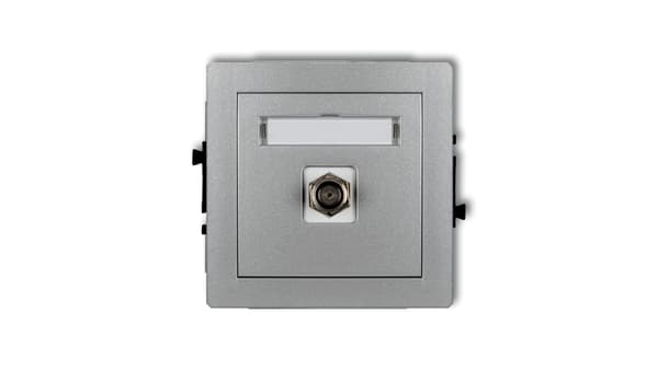 Karlik Antennestikdåse Deco Enkelt SAT Sølv Metallic (7DGF-1)