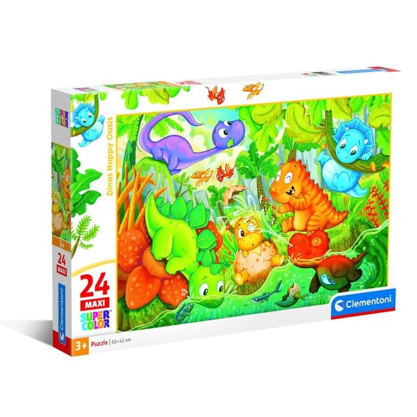 Pussel 24 Maxi Super Color Dinos Happy Oasis
