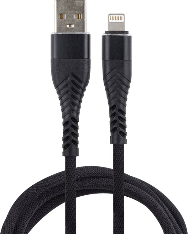 USB Libox USB-A-kabel - Lightning 1 m Svart (BX8677)