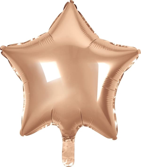 Folieballon “Stjerne”, rosa-guld 19\" GoDan