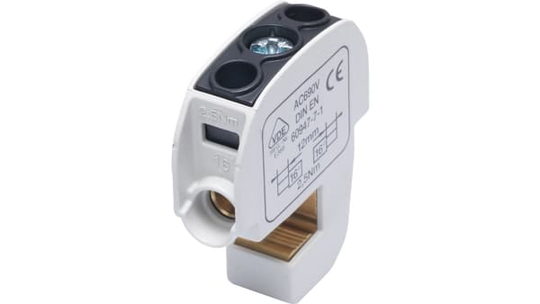 Skinneisoleret klemme SBB 16 (86105) SIMBLOCK sort 81550007