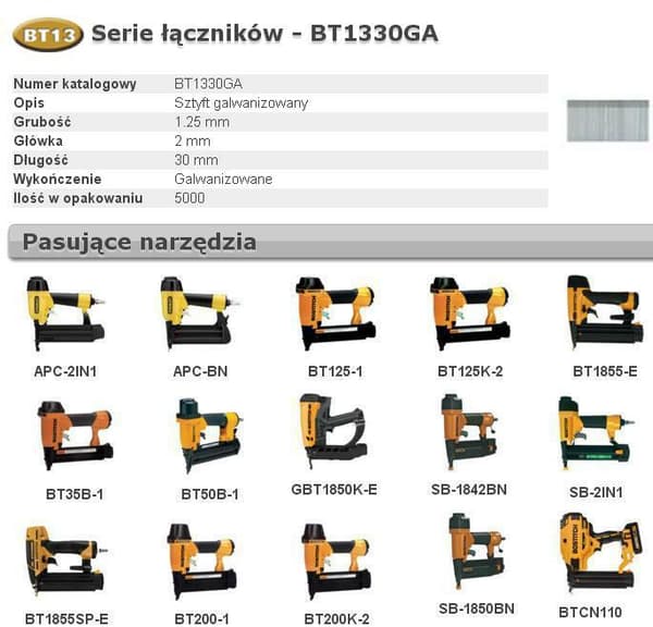 BOSTITCH STICKS BT13 30mm 5000 st
