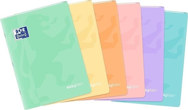 Notesbog A4/60K gitter Easybook Pastel (8 stk) OXFORD