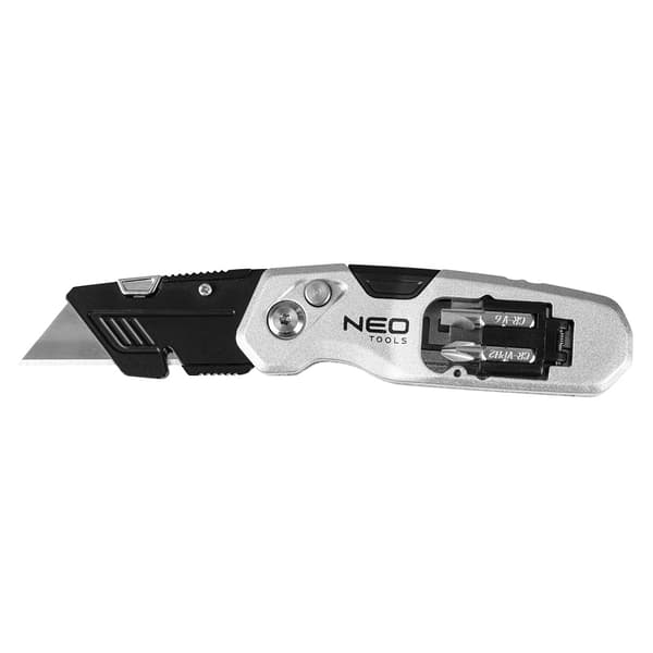 Kniv med trapetsblad, vikbar, 1+3 blad, 2 bits
