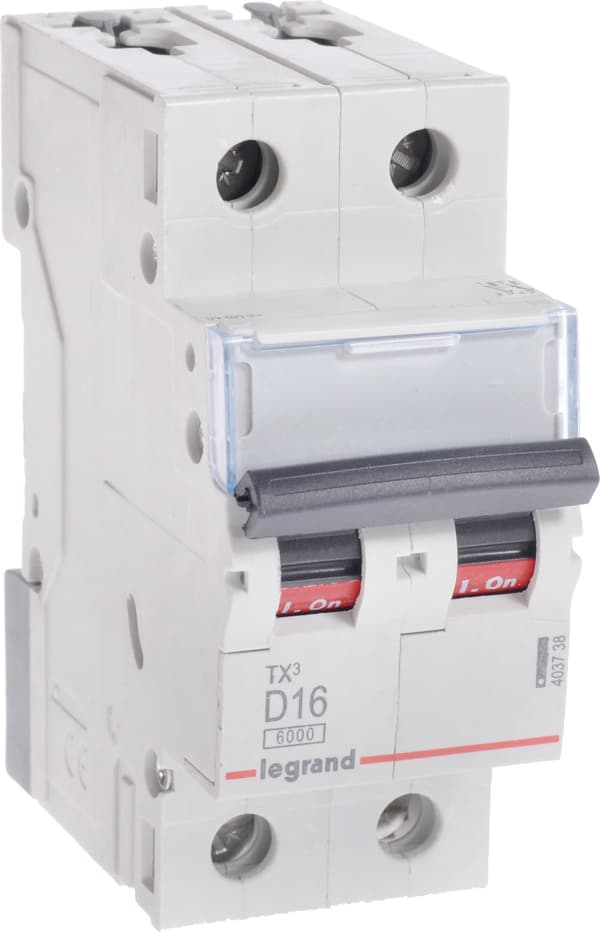 Legrand Strømafbryder 2P D 16A 6kA AC S302 TX3 (403738)