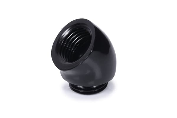 Eiszapfen vinkeladapter 45° G1/4 AG til G1/4 IG - sort (sort)