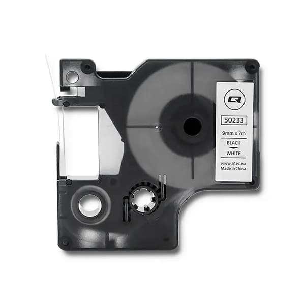 QOLTEC Tejp för DYMO D1 40913 9mm x 7m Vit/Svart övertryck