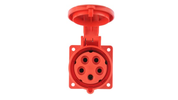 Kojerasia 32A 5P 400V /75x75/ punainen IP44 TWIST 325-6f7