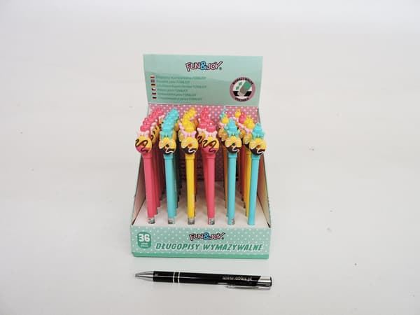 Sletbar pen Fun&Joy DONUT blå 0,7 mm