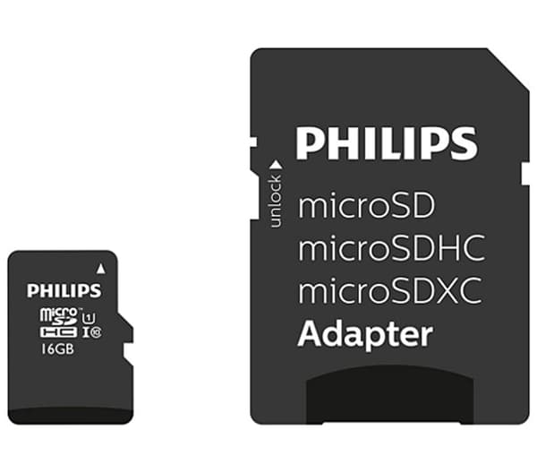 Philips MicroSDHC-kort 16 GB klass 10 UHS-I U1 inkl. adapter