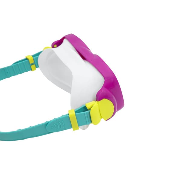 Set för dykmask, snorkel, gröna flätor