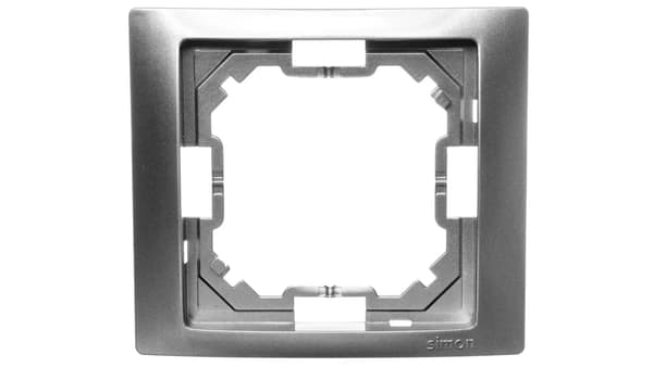 Kontakt-Simon 1-faldig ram Basic Neos inox metallic (BMRC1/21)