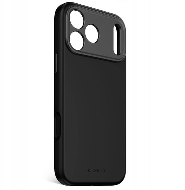 Decoded AntiMicrobial Silicone Backcover - skyddande silikonfodral för iPhone 17 Pro Max kompatibel med MagSafe (phantom black)