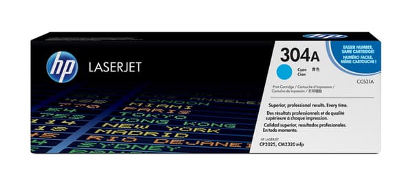 HP 304A - cyan - original - LaserJet - tonerpatron (CC531A)