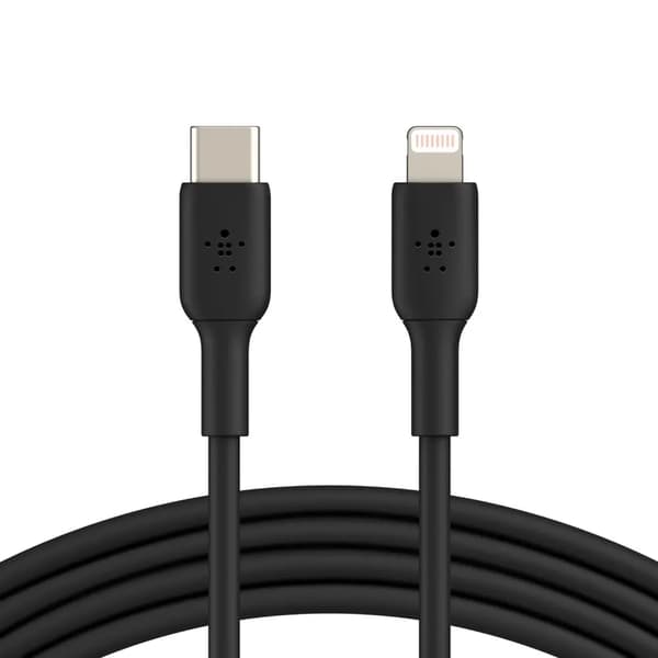 Belkin Lightning/USB-C-kabel 1m PVC, mfi-certificeret, sort
