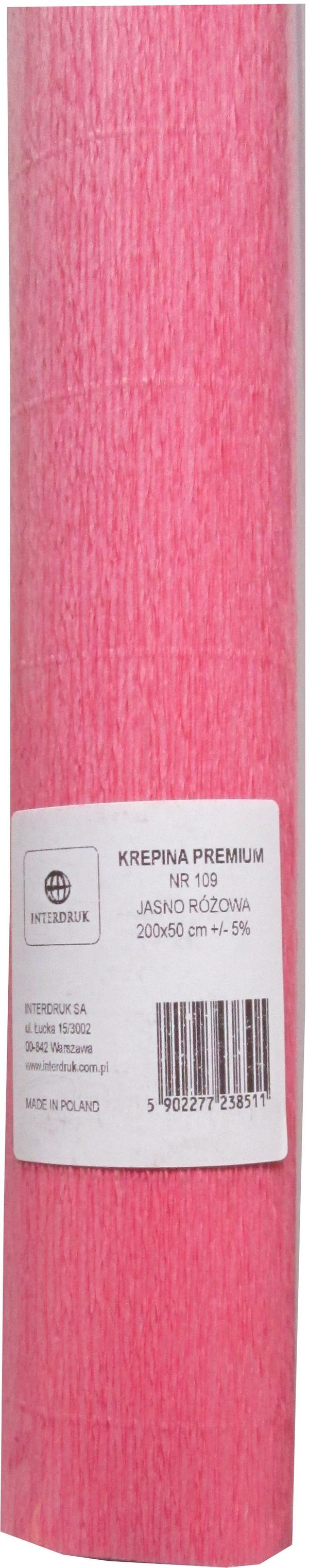 Krepina premium 109 lyserød 200x50 cm INTERPRINT