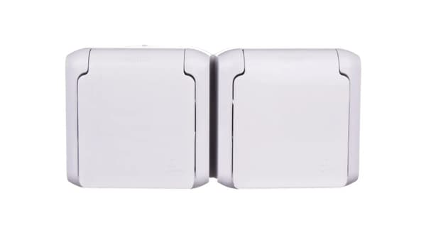 Legrand Kaksoispistorasia Forix hermeettinen IP44 16A harmaa (782397)