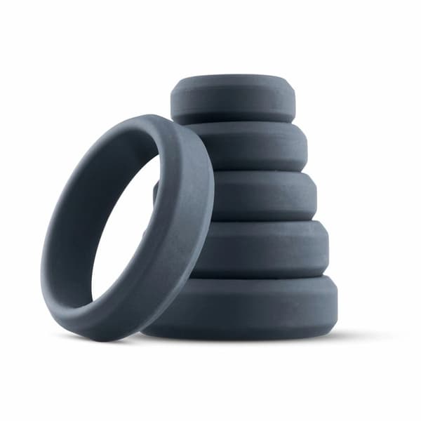 Cock Ring Boners Mörkgrå (6 st)