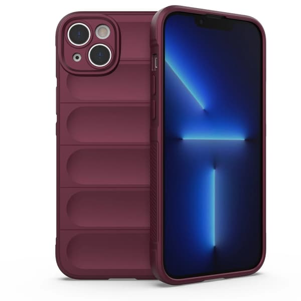 Magic Shield Case Skal för iPhone 14 Plus elastiskt pansarskal i vinrött
