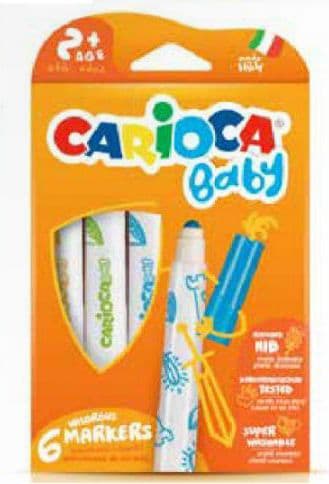 Maxi Baby tuschpenne 6 farver bls CARIOCA