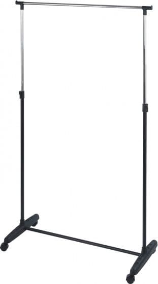 Wenko vaateteline Mikey 90 x 103-107 cm kromiteräs/musta