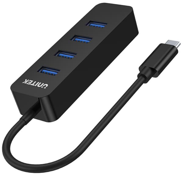 Unitek USB-C-hubb, 4 USB 3.1-portar, aktiv, 10 W