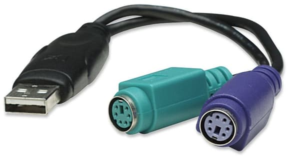 Manhattan USB/2xPS2 mini LX adapterkabel 0,15m