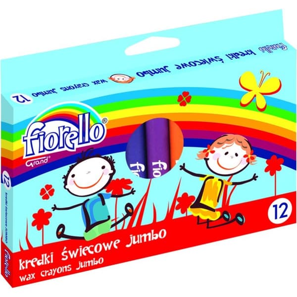 Jumbo 12 farver FIORELLO hule blyanter