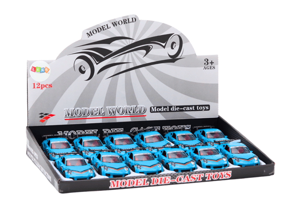 Sportbil Bil 1:32 Actionfigur Blå Spoiler Metall
