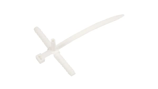 Snabbmonteringsbandfäste med spik 140mm vit USMPK-10 /50st /